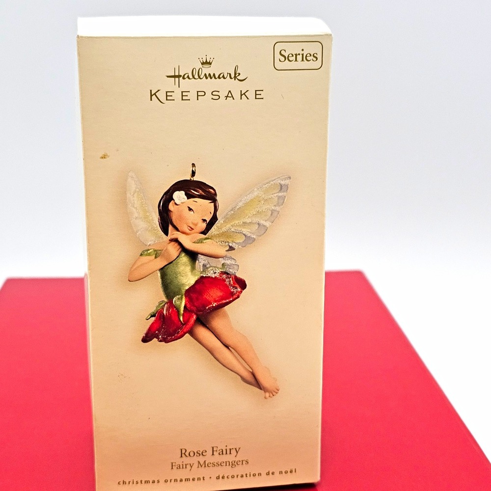 Hallmark Keepsake Rose Fairy Ornament 2007 Fairy Messengers Christmas QX7199